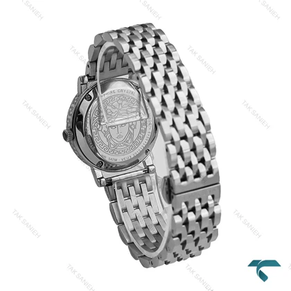 ساعت ورساچه Greca Glass زنانه نقره ای صفحه سفید Versace-6815-L