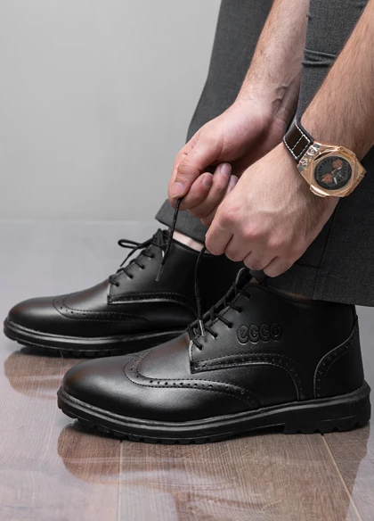 نیم بوت مردانه COCO مشکی مدلSalivanویژه