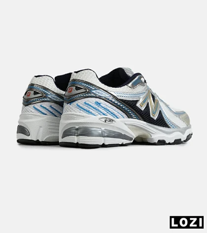 کفش کتانی مردانه و زنانه مشکی سفید آبی New Balance 860 V.02 مدل 7762