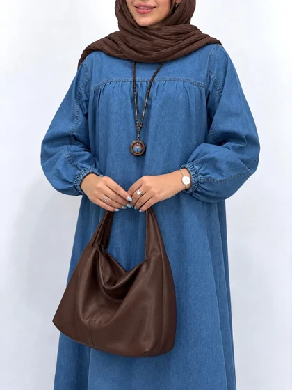 پیراهن مانتویی جین پاییزه هانا