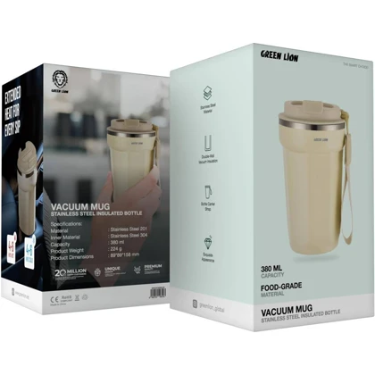 ماگ مسافرتی 380 میلی‌لیتری گرین لاین GNVCMC380ML