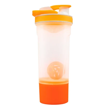 شیکر دو تیکه ورزشی افرا مدل Chg-GNT ظرفیت 0.7 لیتر بهمراه جا قرصی و پودر