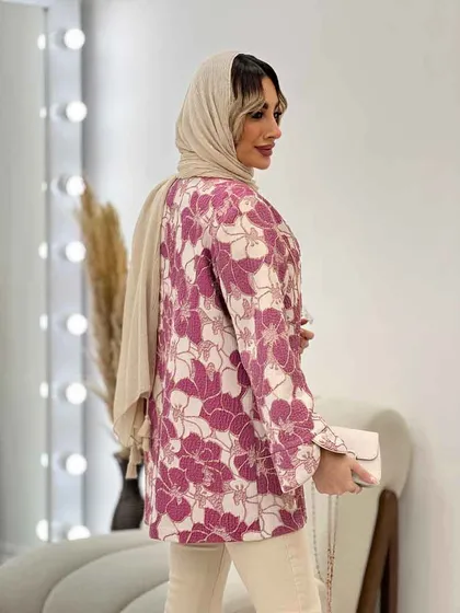 مانتو لمه دار طرح گل