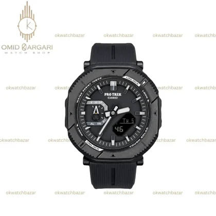 ساعت مچی کاسیو جی شاک پروترک بند رابر تمام مشکی Casio G-shock Protrek