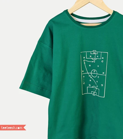 ست تیشرت سبز طرح فوتبال وشلوارک