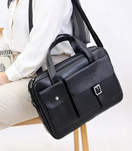 کیف اداری چرم مصنوعی دوجیب جا موبایلی Christian Dior