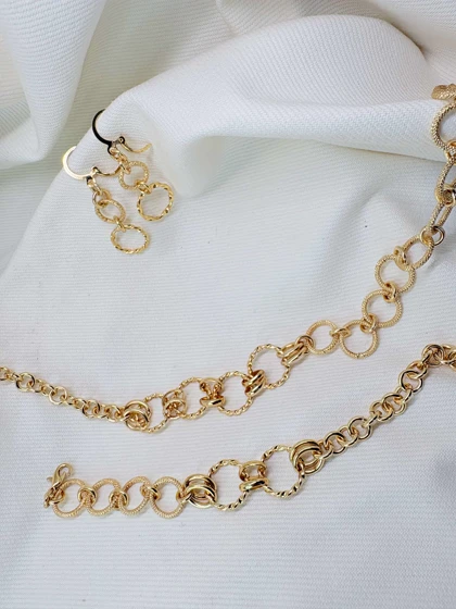 سرویس کامل برند شین مدل «حلقه‌های خورشید» | بافت شنی درخشان با گارانتی 1 ساله