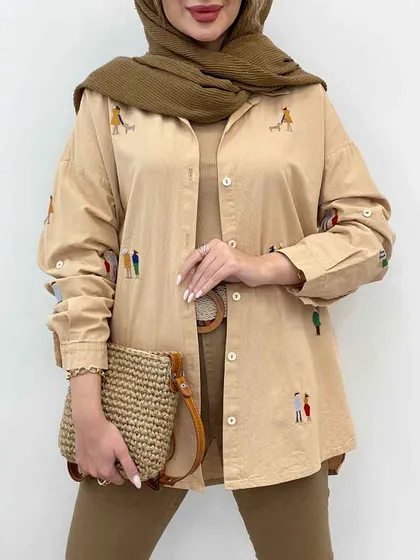 مانتو گلدوزی کارولین