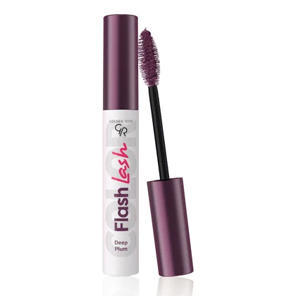 ریمل رنگی گلدن رز, مدل FLASH LASH رنگ DEEP PLUM حجم 9 میل