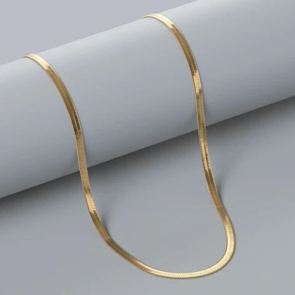 گردنبند ماری زنانه طلایی Women's Herringbone Necklace
