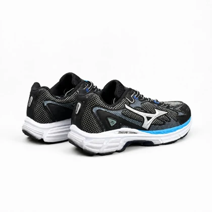 کفش کتانی مردانه مدل میزانو مشکی آبی Mizuno
