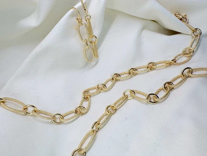 سرویس کامل برند شین مدل «حلقه‌های زرین» | ترکیب ساده و تراش‌دار با گارانتی 1 ساله