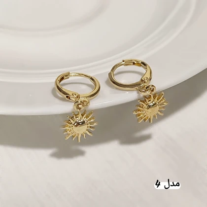 گوشواره های حلقه‌ای طلایی کد 14428