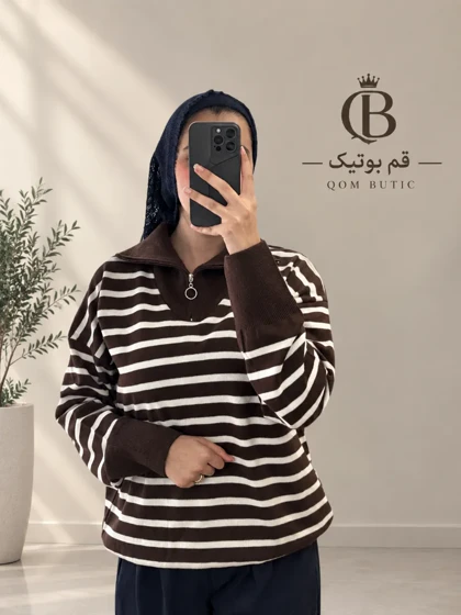 بولیز بافت نیم زیپ_3023