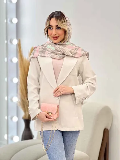 مانتو مازراتی یقه انگلیسی تک جیب
