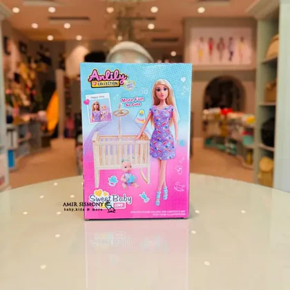 باربی با بچه و تخت کد 616315