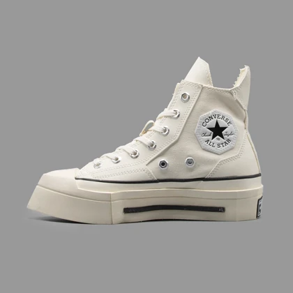 کانورس اسکوئرد شیری ساق بلند Converse De Luxe Squared Beige Hightop