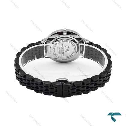 ساعت دنیل ولینگتون زنانه گرد مشکی نقره ای متوسط DW-6283-L
