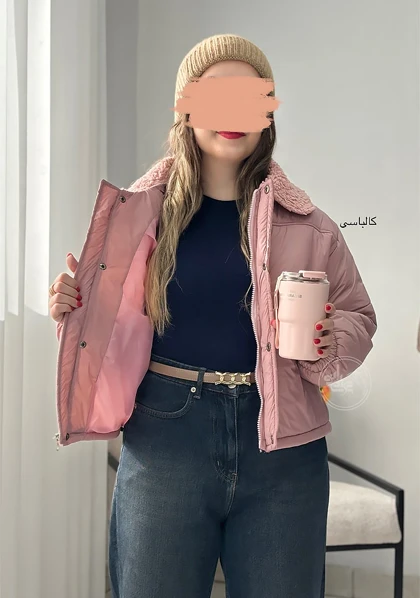 کاپشن یقه تدی