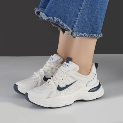 کفش و کتانی زنانه مدل نایک NIKE رنگ سفید سرمه ای کد M190