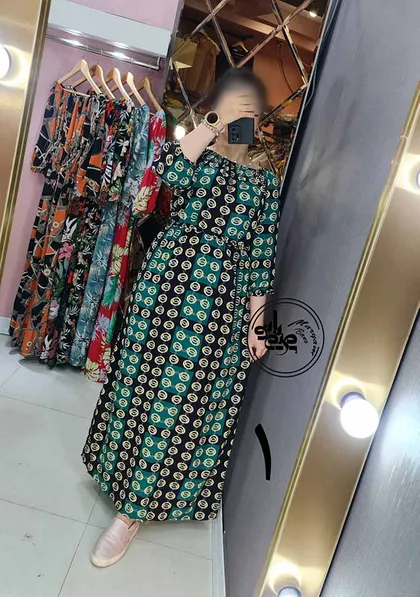 پیراهن نخی 3 ربع 1
