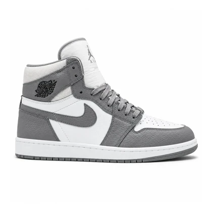 کفش و کتانی مردانه و زنانه ساق‌دار مدل NIKE JORDAN 1 رنگ سفید طوسی کد 2121