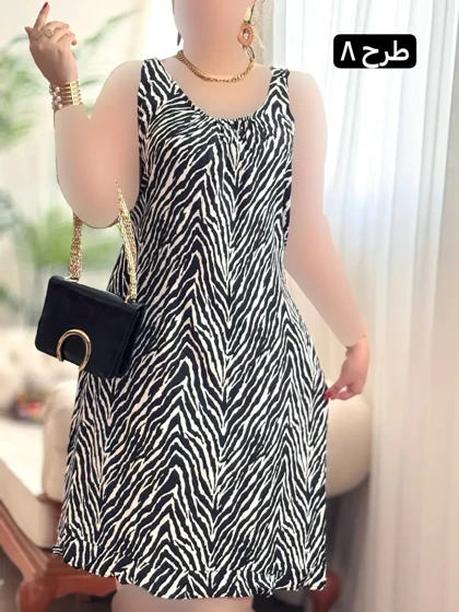 پیراهن نخی پشت بندی 3300