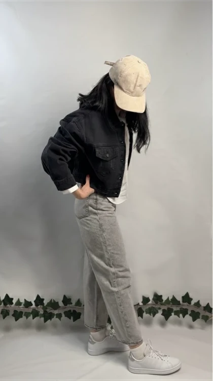 کت جین مشکی استرادیواریوس