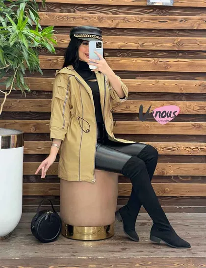 کاپشن سه زیپ کمرگت