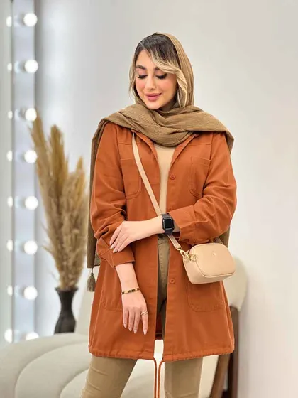 مانتو جین رنگی پایین گت آوا