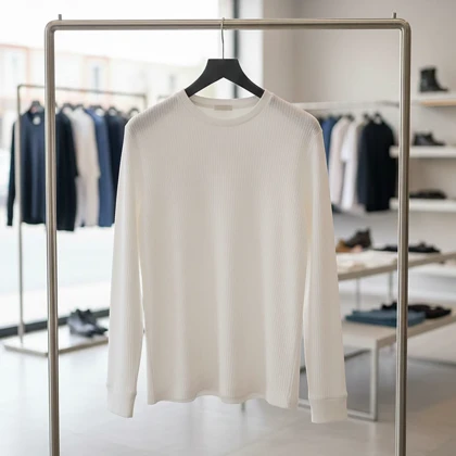 بلوز مردانه آستین بلند سفید مدل Atra