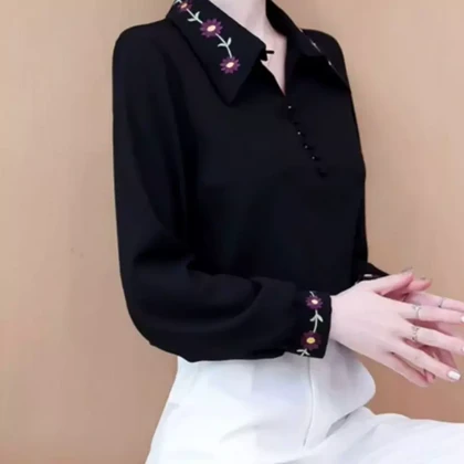 شومیز مجلسی زنانه گلدوزی شده وارداتی