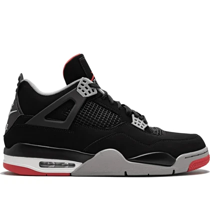 کتانی نایک جردن4 مشکی طوسی قرمز مسترکوالیتی Nike Air Jordan 4 Retro "Bred 2019" sneakers
