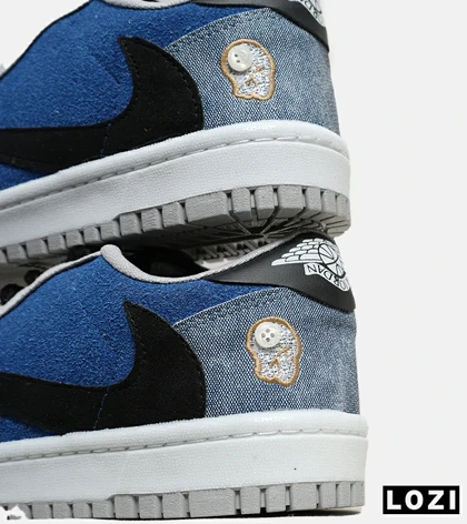 کفش کتانی مردانه آبی مشکی نایک NIKE travis scott