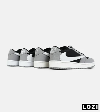 کفش کتانی مردانه مشکی طوسی NIKE travis scott
