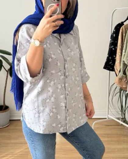 شومیز مانتویی گلبرگ