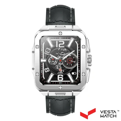 ساعت مچی هوشمند سوئیس میلیتاری SWISS MILITARY مدل SM-ALPS2-SLFRAME/DGYSILICONST