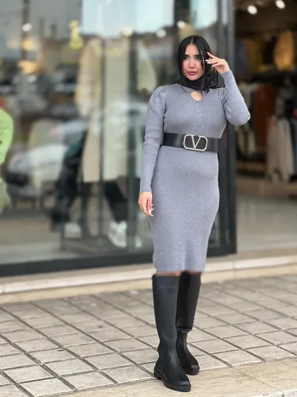 بافت ماکسی یقه اسکی کد656