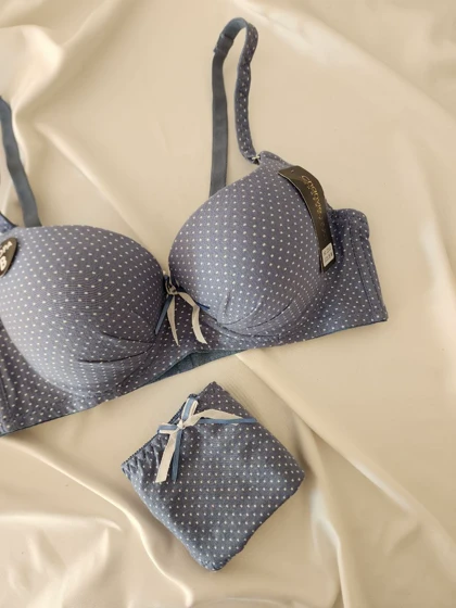 ست سوتین و شورت نخی جکدار فنردار CHANVIEN LEEN کد: 2210