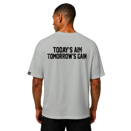 تیشرت مردانه زنانه اورسایز نخی 1991 today's aim tomorrow's gain مدل TS19115