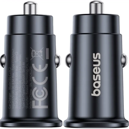 شارژر فندکی فست شارژ باسئوس مدل BS-C15C2 توان 30 وات