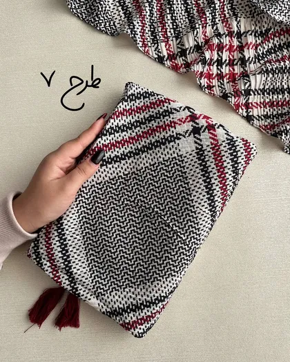 شال پلیسه زرشکی 3980