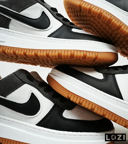 کفش کتانی بزرگ پا مشکی طوسی نایک NIKE AIR FORCE مدل 4775