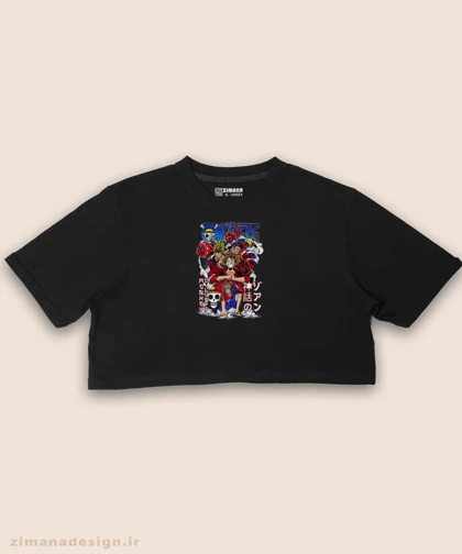 کراپ زنانه طرح وان پیس کد910