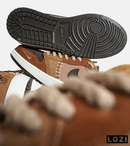 کفش کتانی مردانه و زنانه قهوه ای NIKE jordan Vodoo مدل 7018