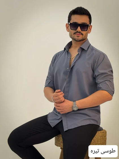 پیراهن مردانه پارچه ای ساده_کد4502