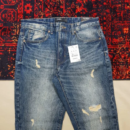 شلوار جین مردانه مام فیت زاپ‌دار از pull & bear کد 269