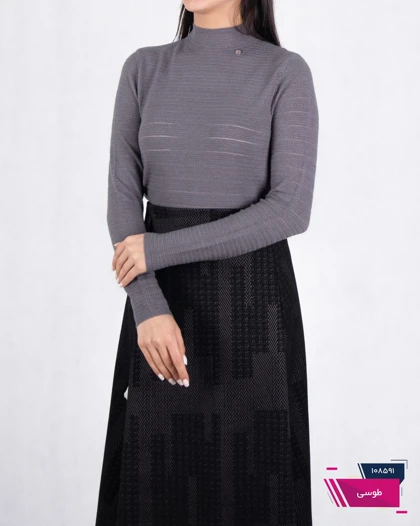 بلوز بافت زنونه وارداتی یقه 5 سانت MIU MIU/12598