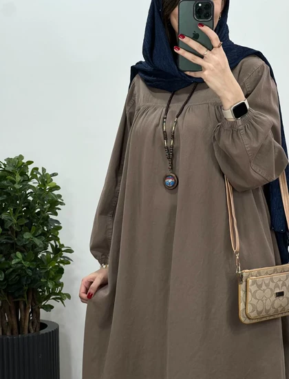 مانتو عبایی بلند کتان پنبه(ایراد دار)