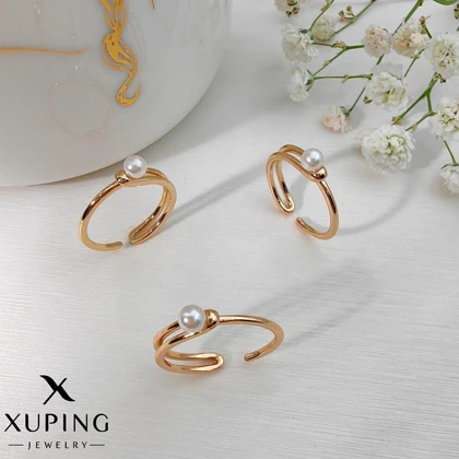 انگشتر بندانگشتی مرواریدی طلایی زنانه فری سایز – Xuping